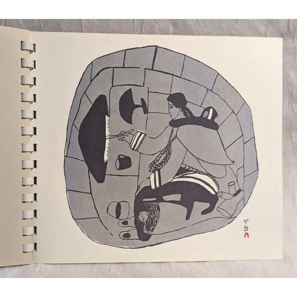 1976 Inuit Calendar Planner Settlements Habitations Artist Engagement Canada Vtg - Picture 3 of 14